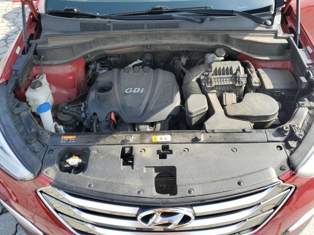 5XYZU3LB6GG375812 - 2016 HYUNDAI SANTA FE S წითელი ფოტო 12
