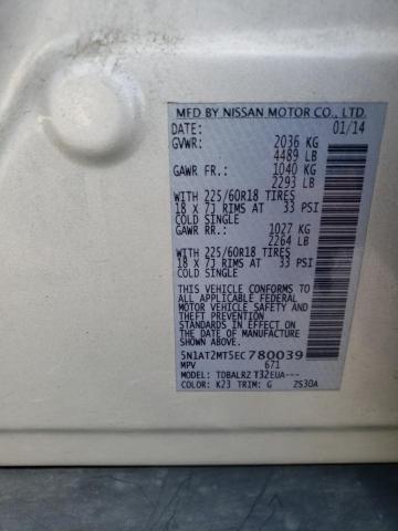 5N1AT2MT5EC780039 - 2014 NISSAN ROGUE S SILVER photo 13