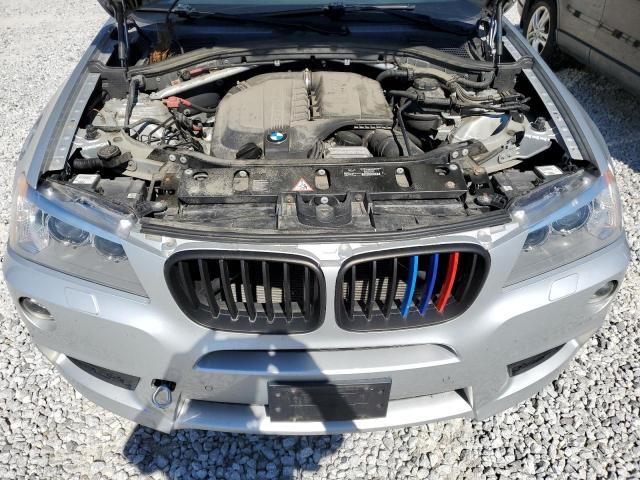 5UXWX7C52E0E80606 - 2014 BMW X3 XDRIVE35I SILVER photo 12