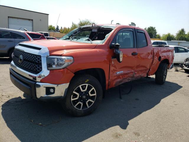5TFUY5F14JX725956 - 2018 TOYOTA TUNDRA DOUBLE CAB SR/SR5 ORANGE photo 1