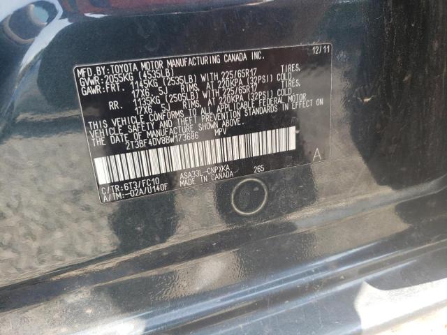 2T3BF4DV8BW173686 - 2011 TOYOTA RAV4 GREEN photo 13