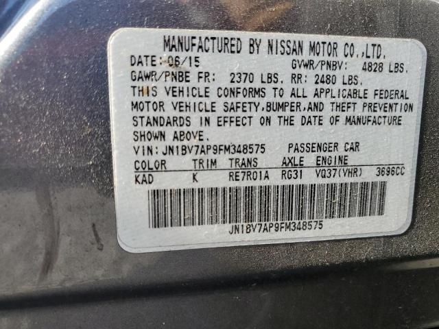 JN1BV7AP9FM348575 - 2015 INFINITI Q50 BASE Gris photo 12