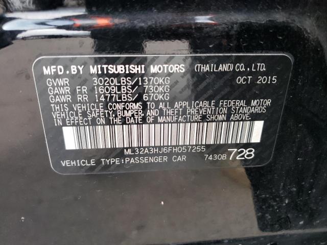 ML32A3HJ6FH057255 - 2015 MITSUBISHI MIRAGE DE BLACK photo 12