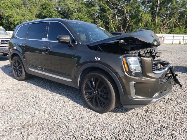 5XYP54HCXLG027257 - 2020 KIA TELLURIDE SX GREEN photo 4