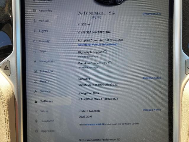 5YJSA1H1XEFP61264 - 2014 TESLA MODEL S 黑色 照片 9