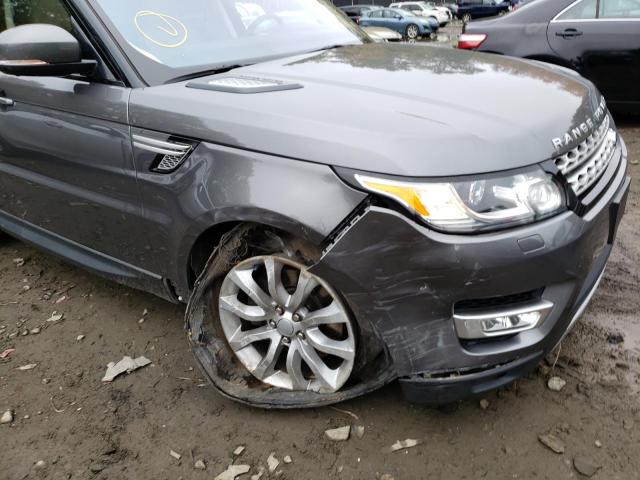 SALWR2KF9GA644185 - 2016 LAND ROVER RANGE ROVE HSE CHARCOAL photo 9