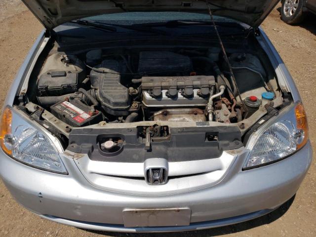 1HGEM22741L039739 - 2001 HONDA CIVIC HX SILVER photo 11