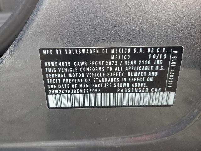 3VW2K7AJ8EM225058 - 2014 VOLKSWAGEN JETTA BASE 灰色 照片 12