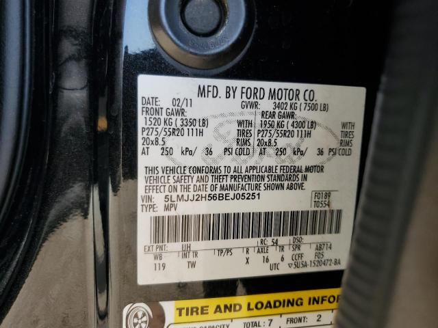 5LMJJ2H56BEJ05251 - 2011 LINCOLN NAVIGATOR BLACK photo 13