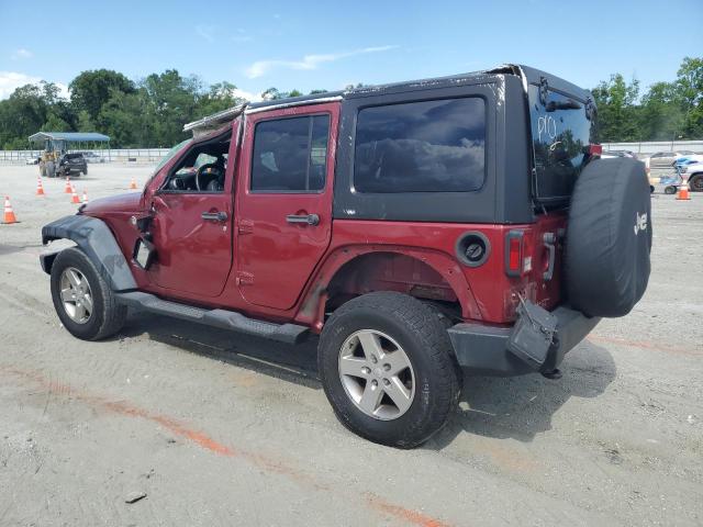 1C4BJWDG4DL520450 - 2013 JEEP WRANGLER UNLIMITED SPORT RED photo 2