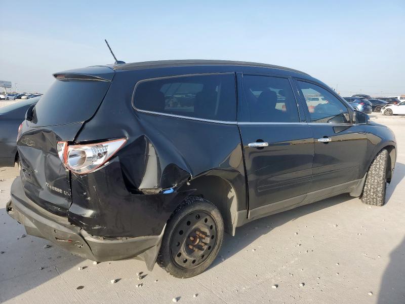 1GNKRGED1CJ369071 - 2012 CHEVROLET TRAVERSE LT BLACK photo 3