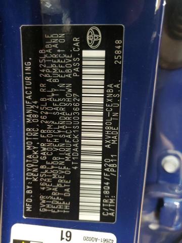 4T1DAACK1SU036627 - 2025 TOYOTA CAMRY XSE ლურჯი ფოტო 12