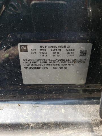 1G1JA5SH9G4153277 - 2016 CHEVROLET SONIC LS 灰色 照片 12