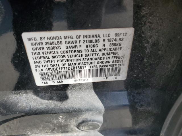 19VDE1F71DE013617 - 2013 ACURA ILX 20 TECH BLACK photo 12