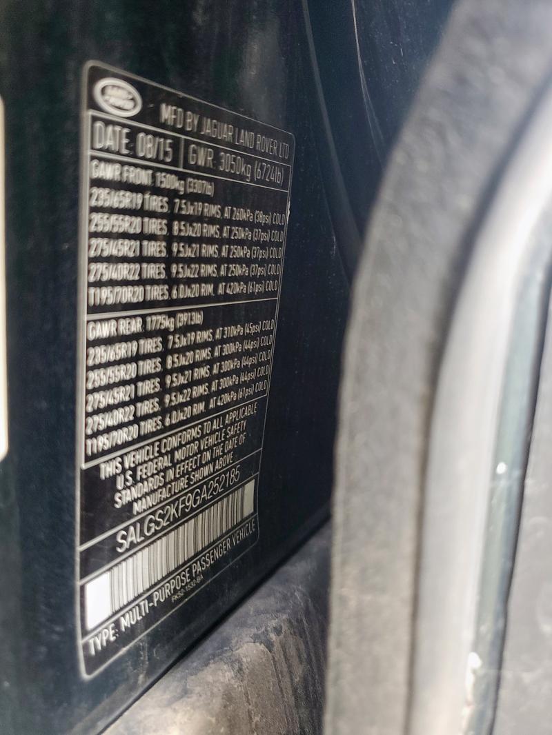 SALGS2KF9GA252185 - 2016 LAND ROVER RANGE ROVE HSE GREEN photo 13