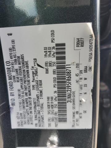 3LN6L2J95FR608711 - 2015 LINCOLN MKZ 石墨色 照片 12