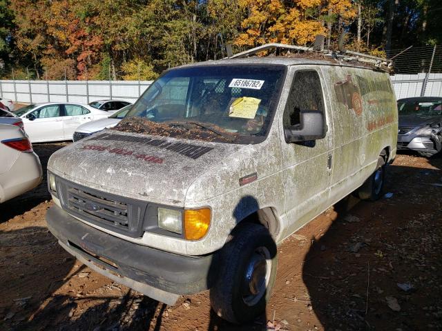 1FTNE24L54HA51640 - 2004 FORD E-SERIES C E250 VAN WHITE photo 2