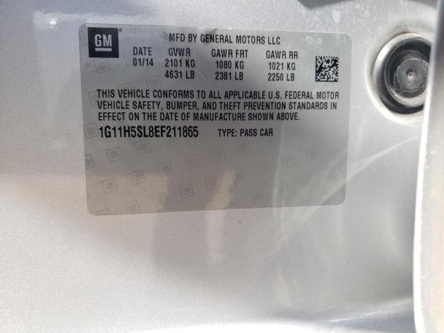 1G11H5SL8EF211865 - 2014 CHEVROLET MALIBU LTZ ვერცხლისფერი ფოტო 12