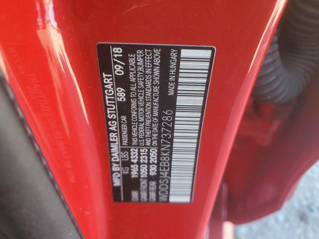 WDDSJ4EB8KN737286 - 2019 MERCEDES-BENZ CLA 250 წითელი ფოტო 13