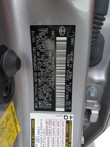 JTNKHMBX7L1064646 - 2020 TOYOTA C-HR XLE GRAY photo 13