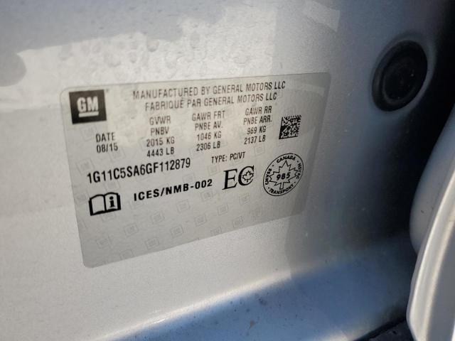 1G11C5SA6GF112879 - 2016 CHEVROLET MALIBU LIM LT 银色 照片 13