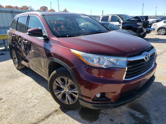 5TDJKRFH2FS210248 - 2015 TOYOTA HIGHLANDER XLE RED photo 1