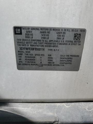 3GYFNFE30FS560114 - 2015 CADILLAC SRX PERFORMANCE COLLECTION Blanc photo 13