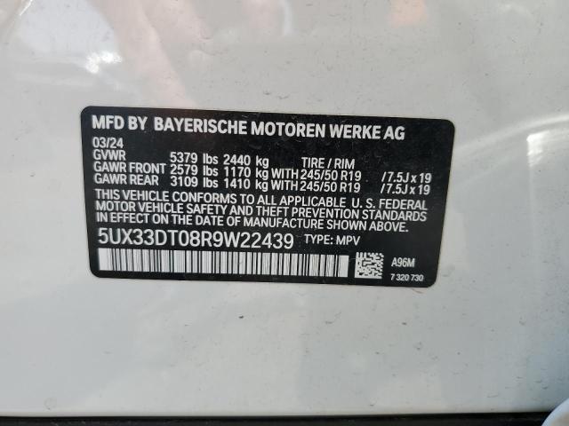 5UX33DT08R9W22439 - 2024 BMW X4 XDRIVE30I WHITE photo 13