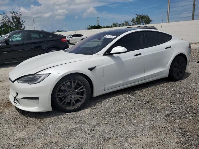 5YJSA1E58NF461147 - 2022 TESLA MODEL S 白色 照片 1