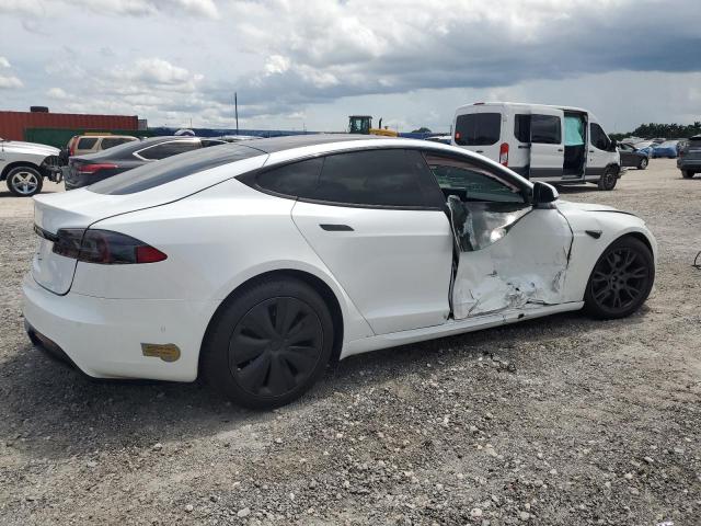 5YJSA1E58NF461147 - 2022 TESLA MODEL S 白色 照片 3
