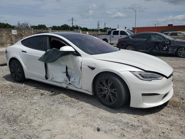 5YJSA1E58NF461147 - 2022 TESLA MODEL S 白色 照片 4