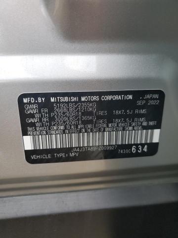 JA4J3TA89PZ009927 - 2023 MITSUBISHI OUTLANDER ES 银色 照片 12
