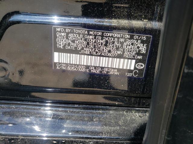 JTHBE1BL6FA008077 - 2015 LEXUS GS 350 შავი ფოტო 12