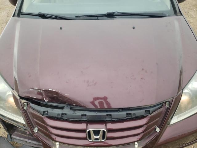 5FNRL3H74AB058486 - 2010 HONDA ODYSSEY EXL BURGUNDY photo 12