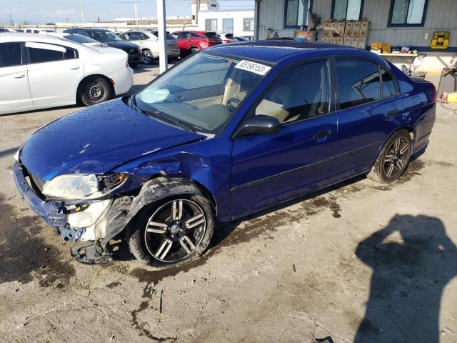 1HGES16344L004940 - 2004 HONDA CIVIC DX VP أزرق صورة 1