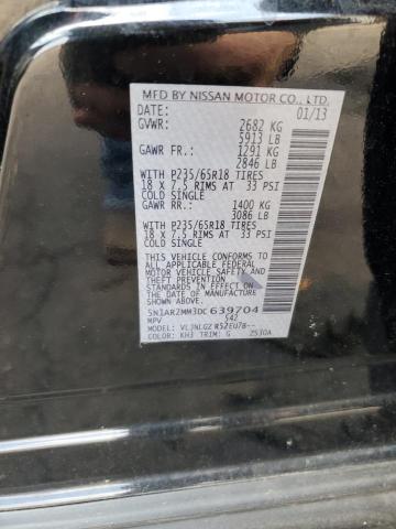 5N1AR2MM3DC639704 - 2013 NISSAN PATHFINDER S Noir photo 13