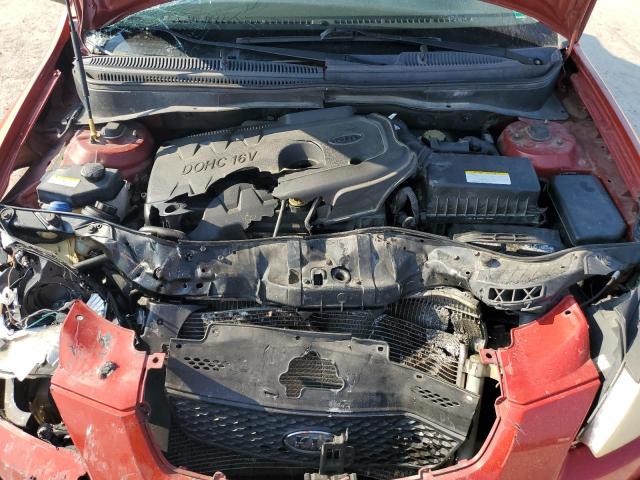 KNADE123176250884 - 2007 KIA RIO BASE RED photo 11