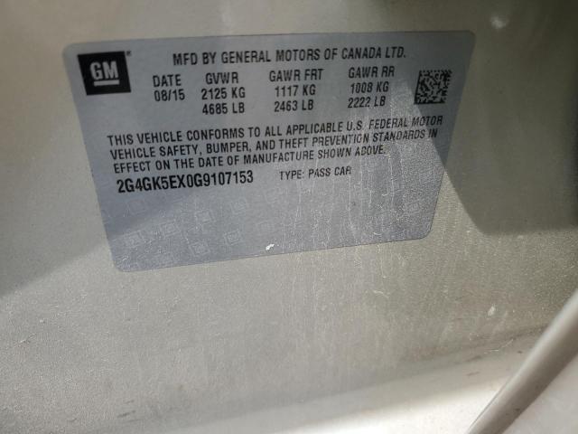 2G4GK5EX0G9107153 - 2016 BUICK REGAL 银色 照片 12