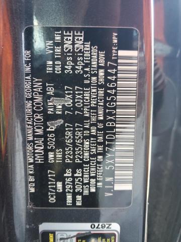 5XYZTDLBXJG546447 - 2018 HYUNDAI SANTA FE S BLACK photo 13