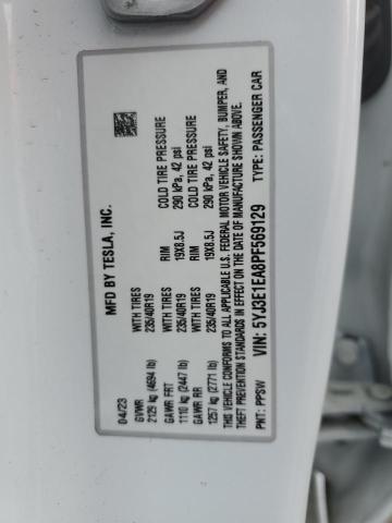 5YJ3E1EA8PF569129 - 2023 TESLA MODEL 3 თეთრი ფოტო 13