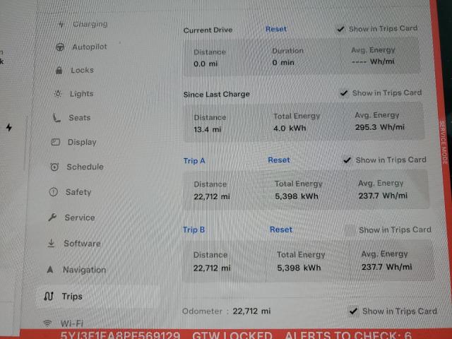 5YJ3E1EA8PF569129 - 2023 TESLA MODEL 3 თეთრი ფოტო 9