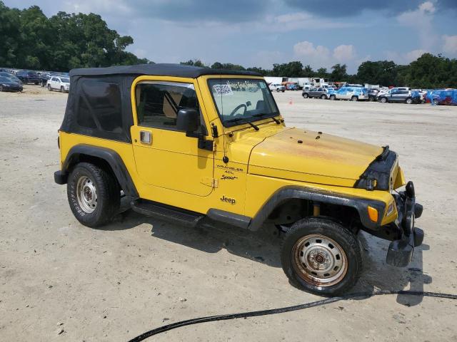 1J4FA49S3YP763307 - 2000 JEEP WRANGLER / SPORT YELLOW photo 4