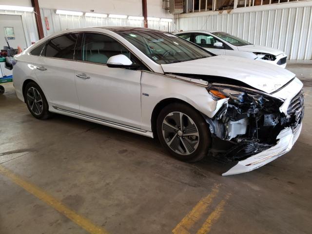 KMHE34L38KA092834 - 2019 HYUNDAI SONATA HYBRID WHITE photo 4