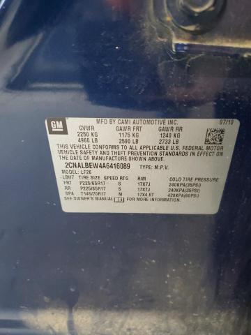 2CNALBEW4A6416089 - 2010 CHEVROLET EQUINOX LS BLUE photo 13