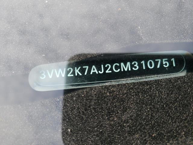 3VW2K7AJ2CM310751 - 2012 VOLKSWAGEN JETTA BASE 灰色 照片 12