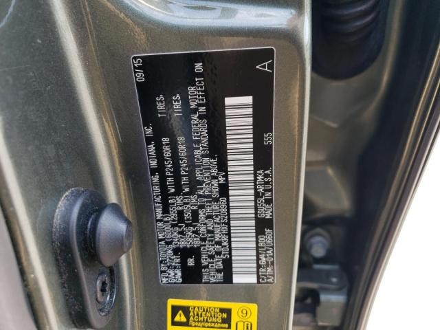 5TDJKRFHXFS208960 - 2015 TOYOTA HIGHLANDER XLE Yaşıl foto 14