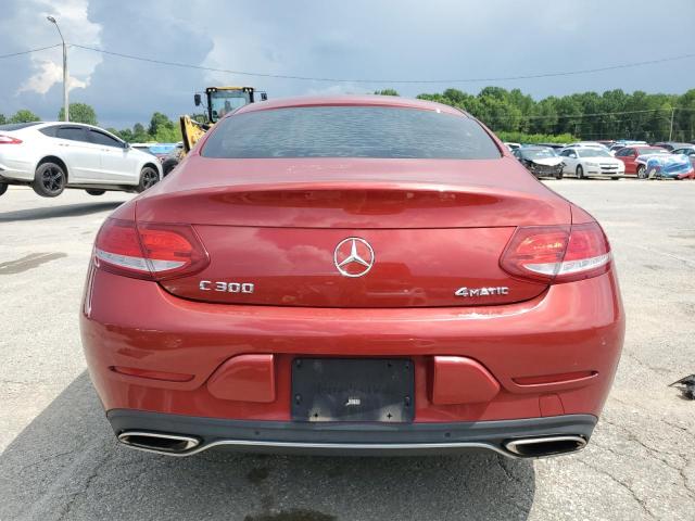 WDDWJ4KB2HF335725 - 2017 MERCEDES-BENZ C 300 4MATIC RED photo 6