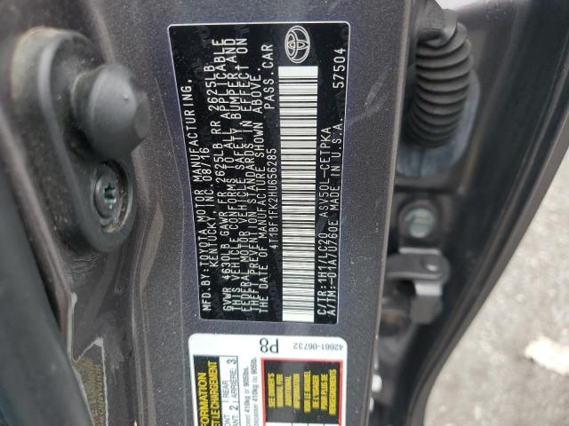 4T1BF1FK2HU656285 - 2017 TOYOTA CAMRY LE GRAY photo 12