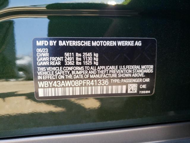 WBY43AW08PFR41336 - 2023 BMW I4 EDRIVE3 GREEN photo 12