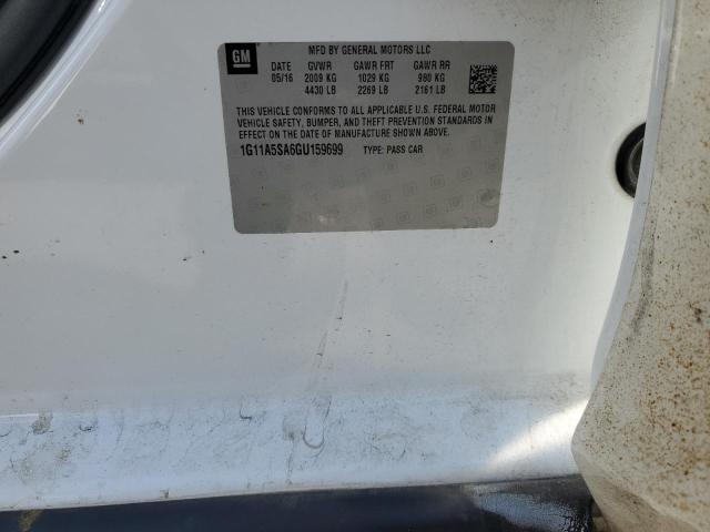 1G11A5SA6GU159699 - 2016 CHEVROLET MALIBU LIM LS WHITE photo 12